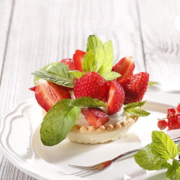 Tartlet Filled with Vanilla Creme and Fresh Strawberries